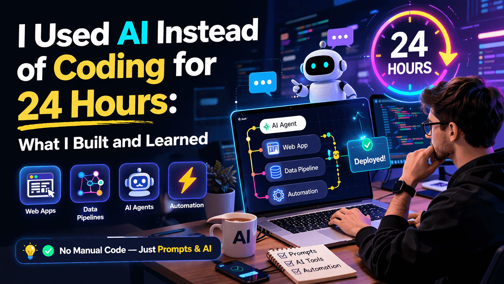 I Used AI Instead of Coding for 24 Hours: What I Built and Learned