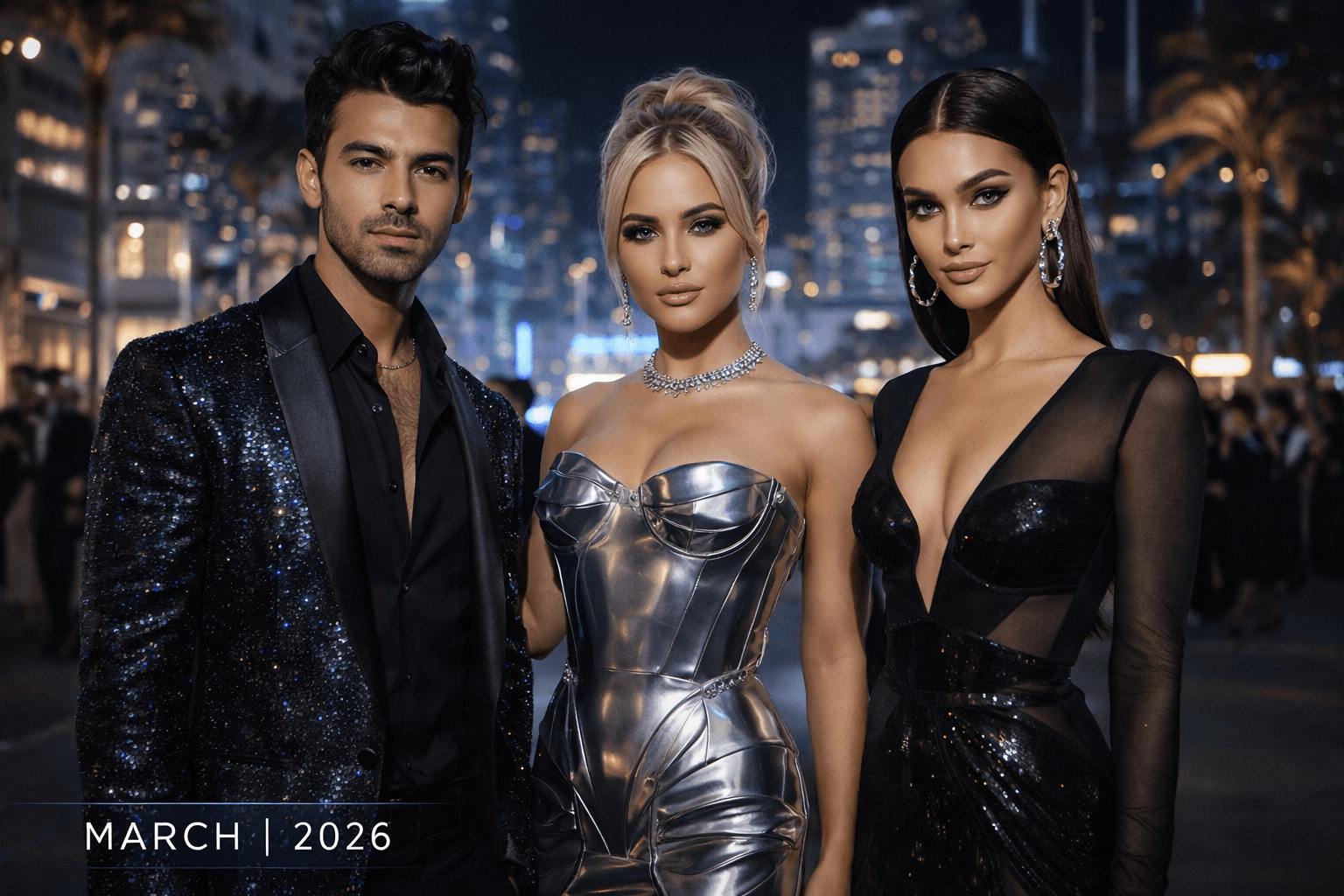March 2026 red carpet fashion: sustainability emphasis, gender-fluid styling, and cultural celebration defining contemporary celebrity aesthetics