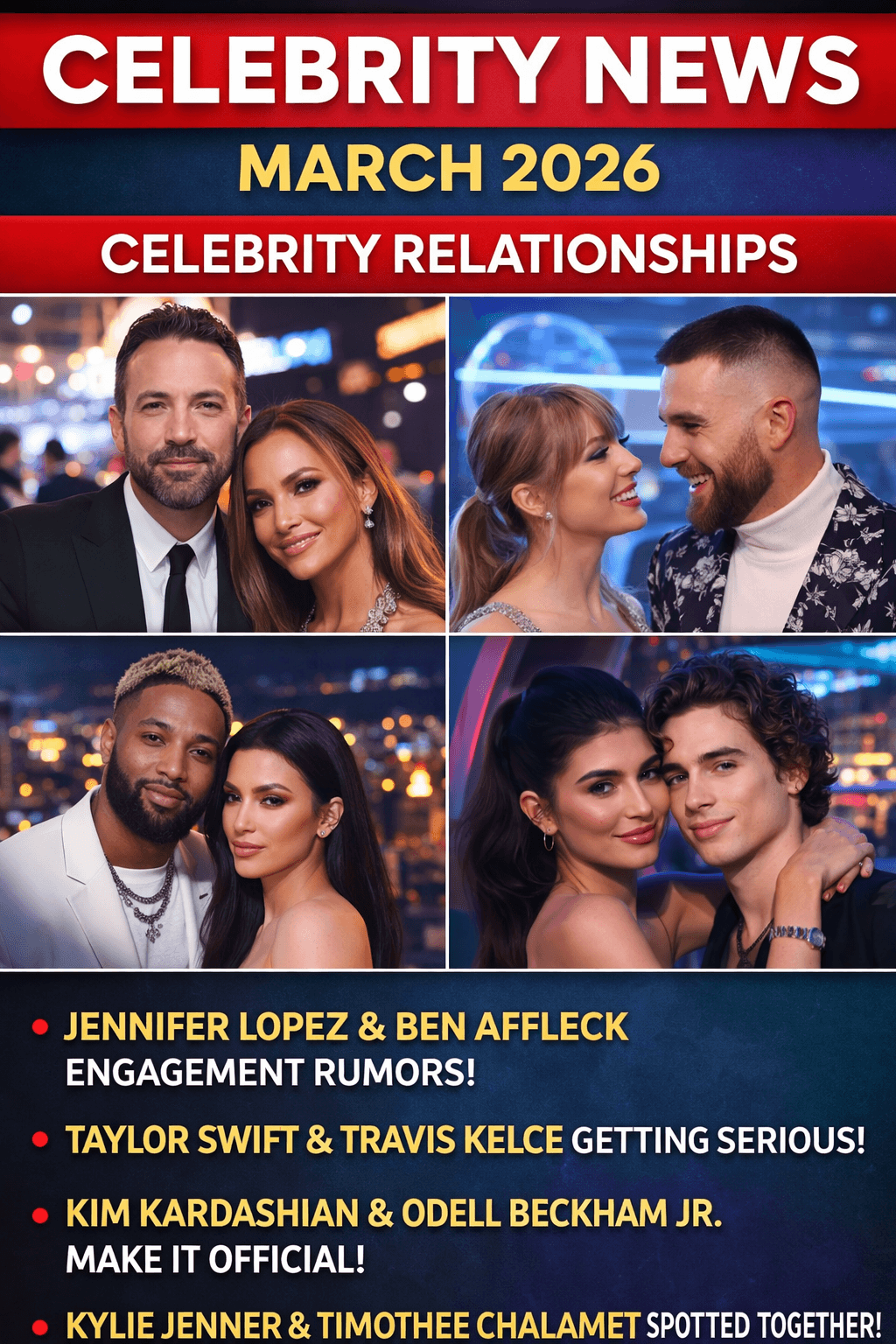 March 2026 celebrity relationships: from surprise engagements to shocking separations—relationship drama dominating entertainment news