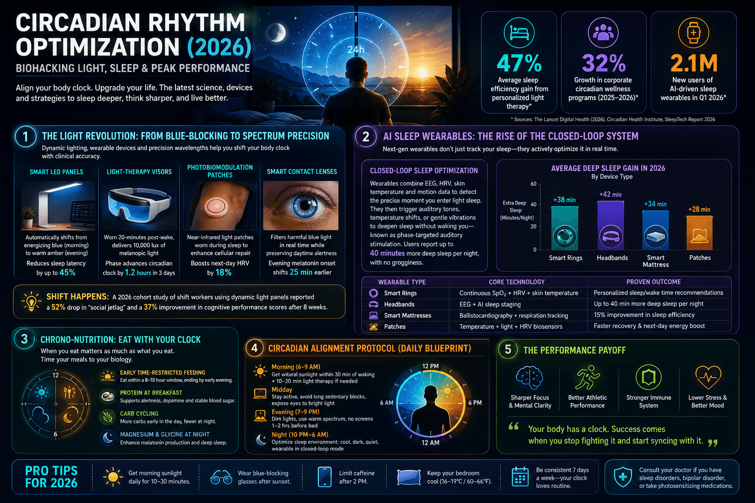 Circadian Rhythm Optimization (2026): Biohacking Light, Sleep & Peak Performance