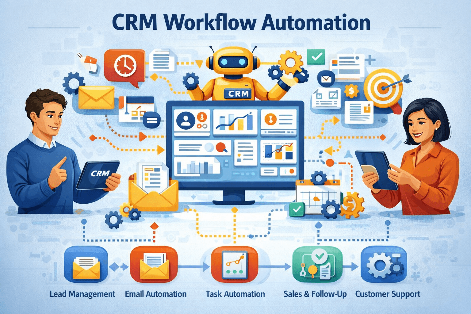 Automated workflows reduce manual data entry by up to 65%, making the CRM a helper, not a hindrance.