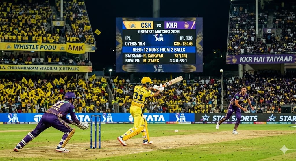KKR celebrate their maiden IPL title after defeating CSK in a thrilling 2012 final at Chepauk.