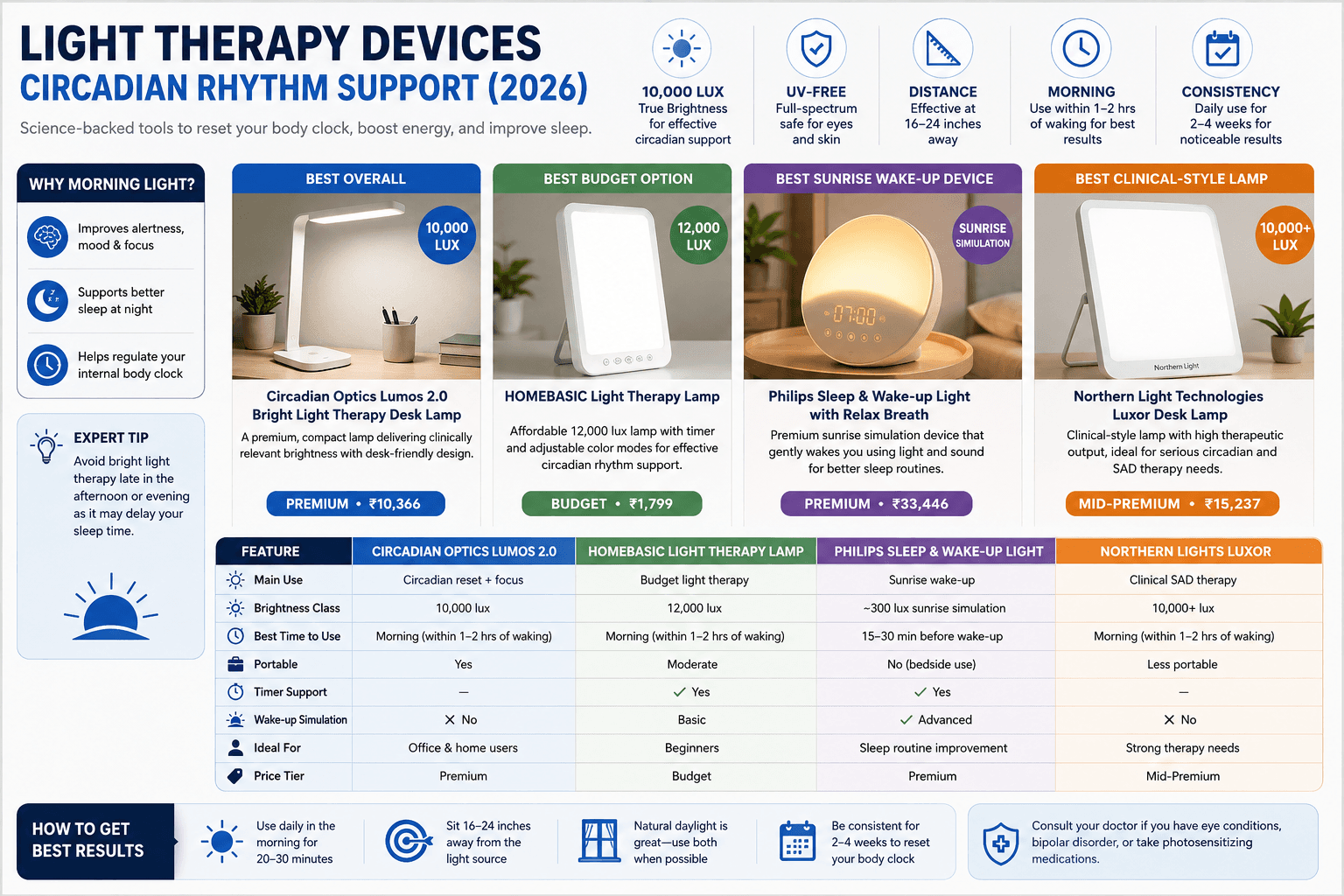 Adoption of circadian‑aware lighting systems and wearable light therapy devices in early 2026. Source: Circadian Health Institute.