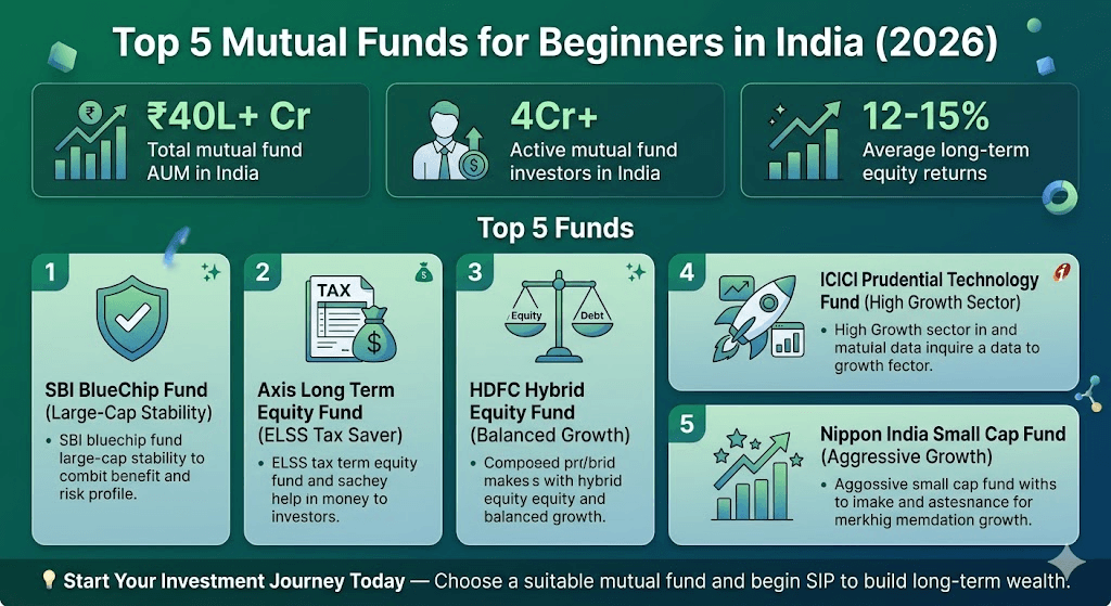 Top 5 Mutual Funds for Beginners in India (2026)
