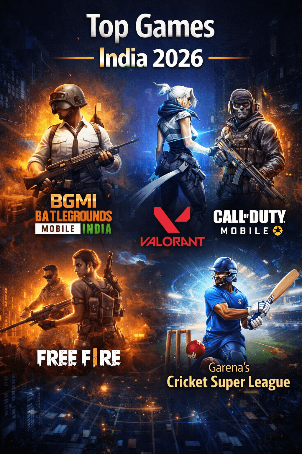 Top 10 Most Famous Games in India (2026): From BGMI to Valorant