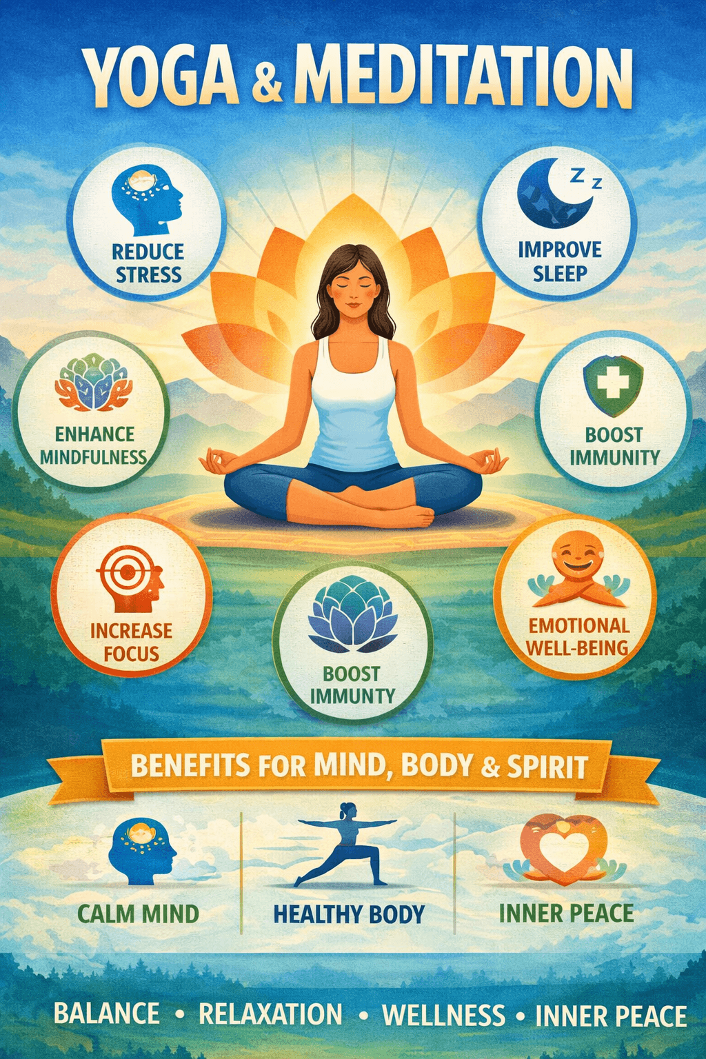Yoga & Meditation Benefits 2026: Neuroscience, Clinical Evidence, and Mind-Body Integration